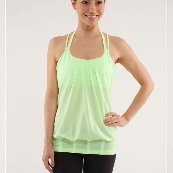 lululemon athletica Tops - Lululemon Flow and Go II Tank Top Sz 4 in Faded Zap Green!